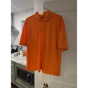 #79 Walter Hagan 11 Moisture Management XL Men's peach polo golf shirt